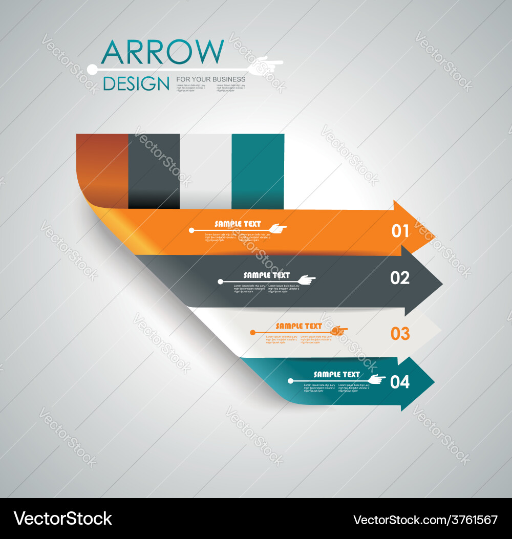 Abstract paper cut arrow background can be used vector image