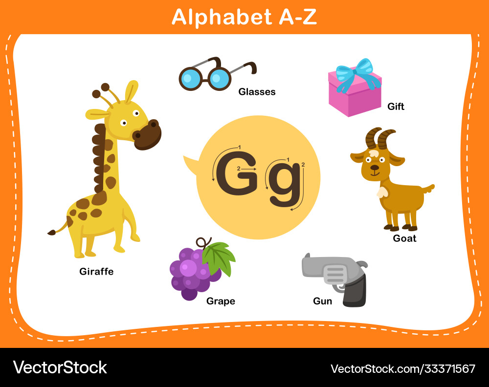 Alphabet letter g vector image