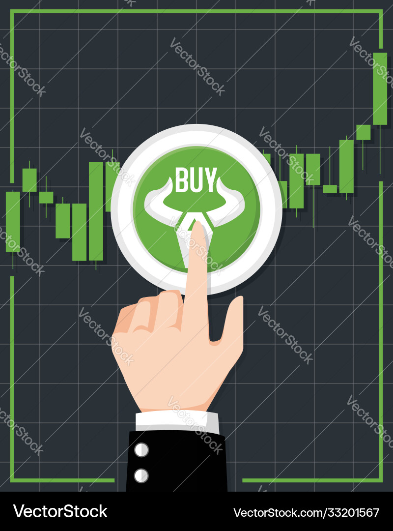 Bullish stock market Bullish stock market vector image