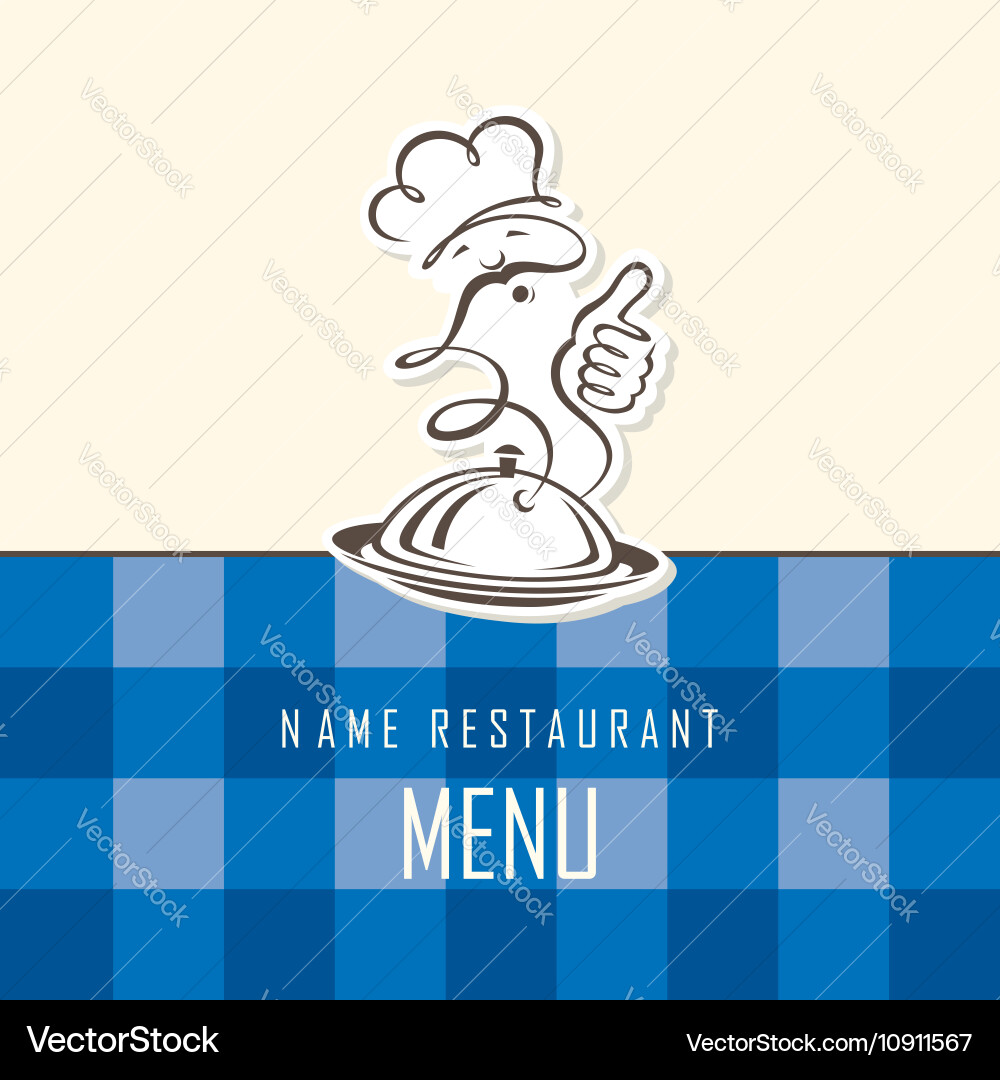 Chef menu design Vector Image