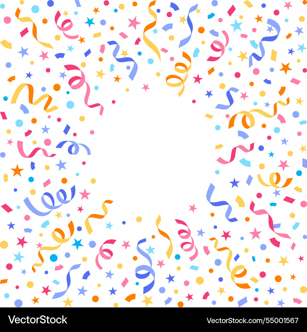 Confetti Party Background Vector Image