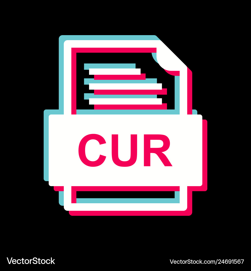 Cur file document icon vector image