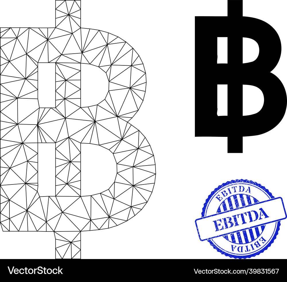 Ebitda grunge rubber imprint and web network Ebitda grunge rubber imprint and web network vector image