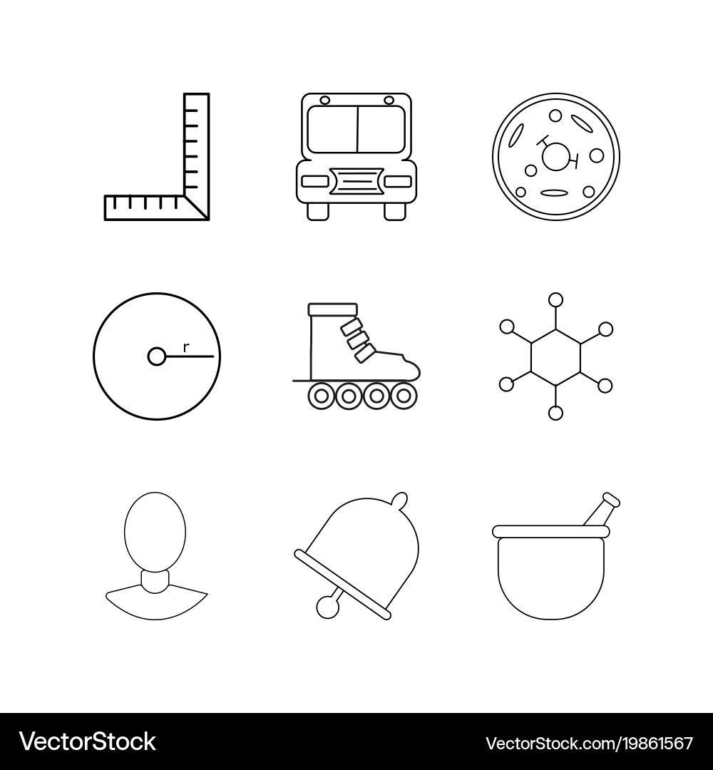 Education linear icon set simple outline icons vector image