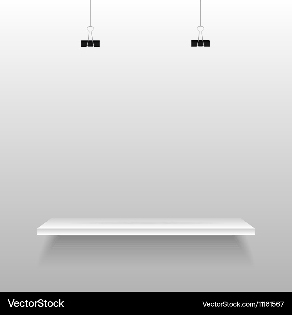 Empty space on the shelf eps 10 Vector Image