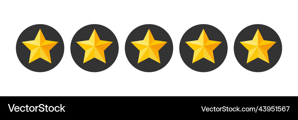 Five stars rating button Five stars rating button vector image