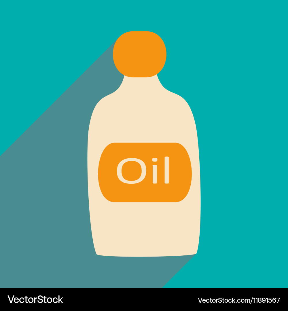 Flat with shadow icon and mobile application oil Vector Image