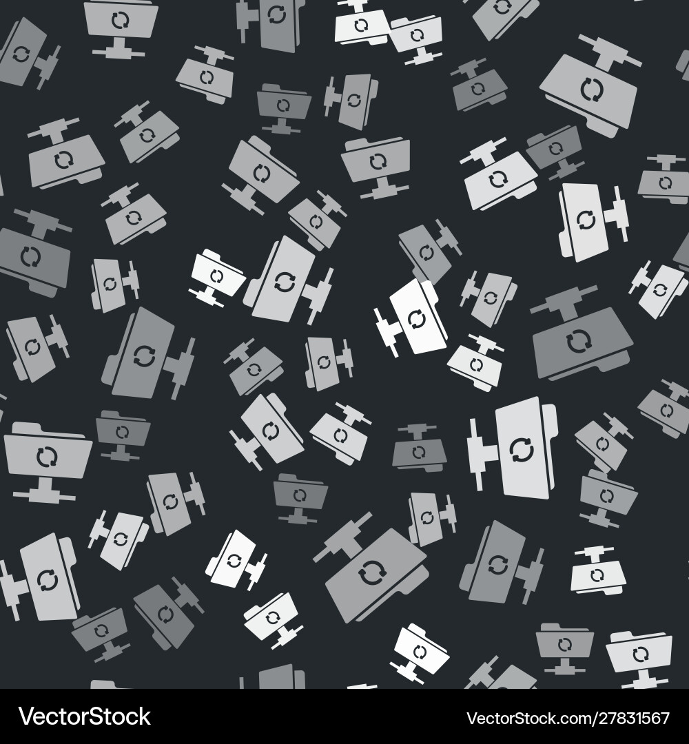 Grey ftp sync refresh icon isolated seamless Grey ftp sync refresh icon isolated seamless Vector Image