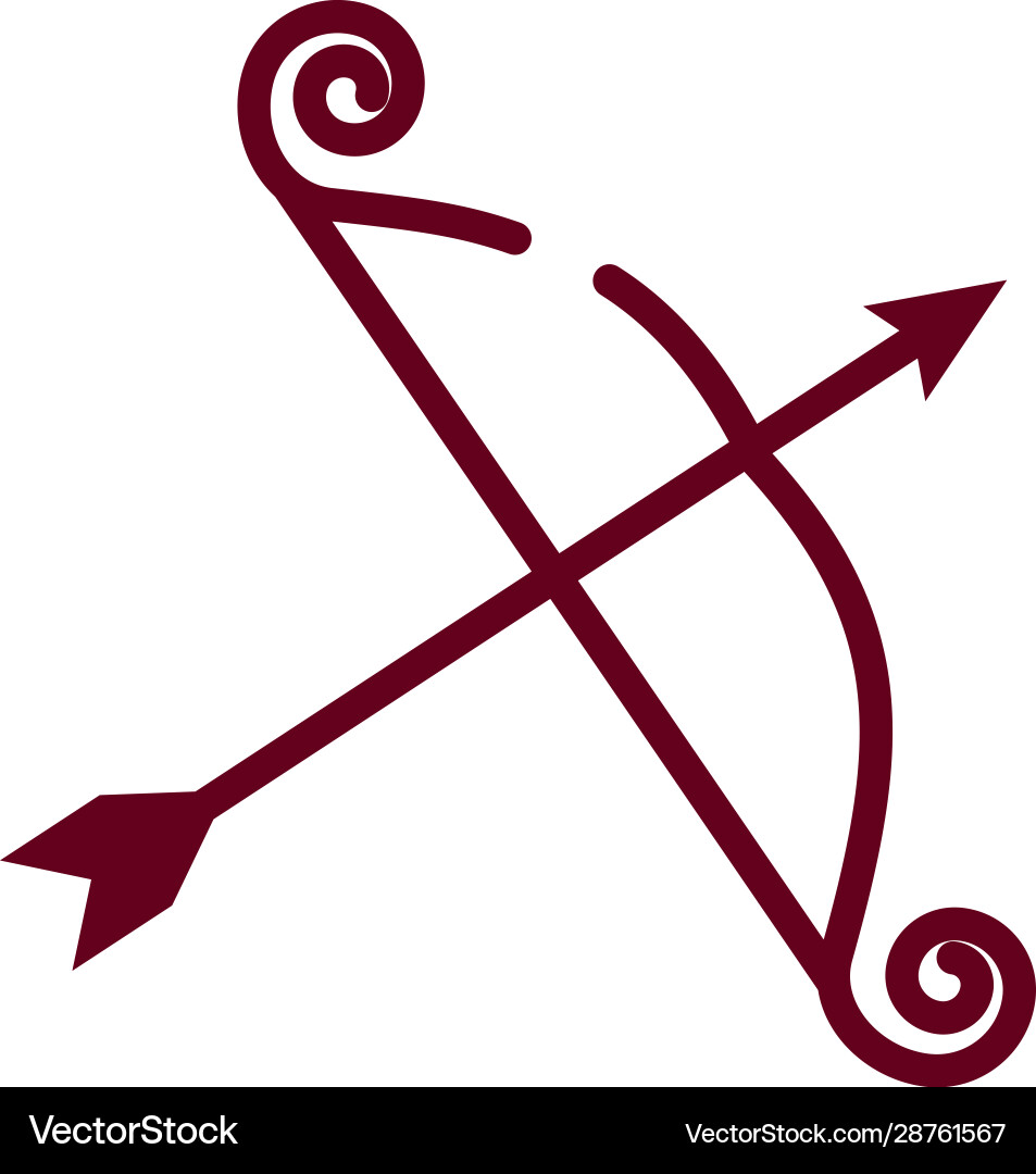 Isolated arrow and bow design Vector Image