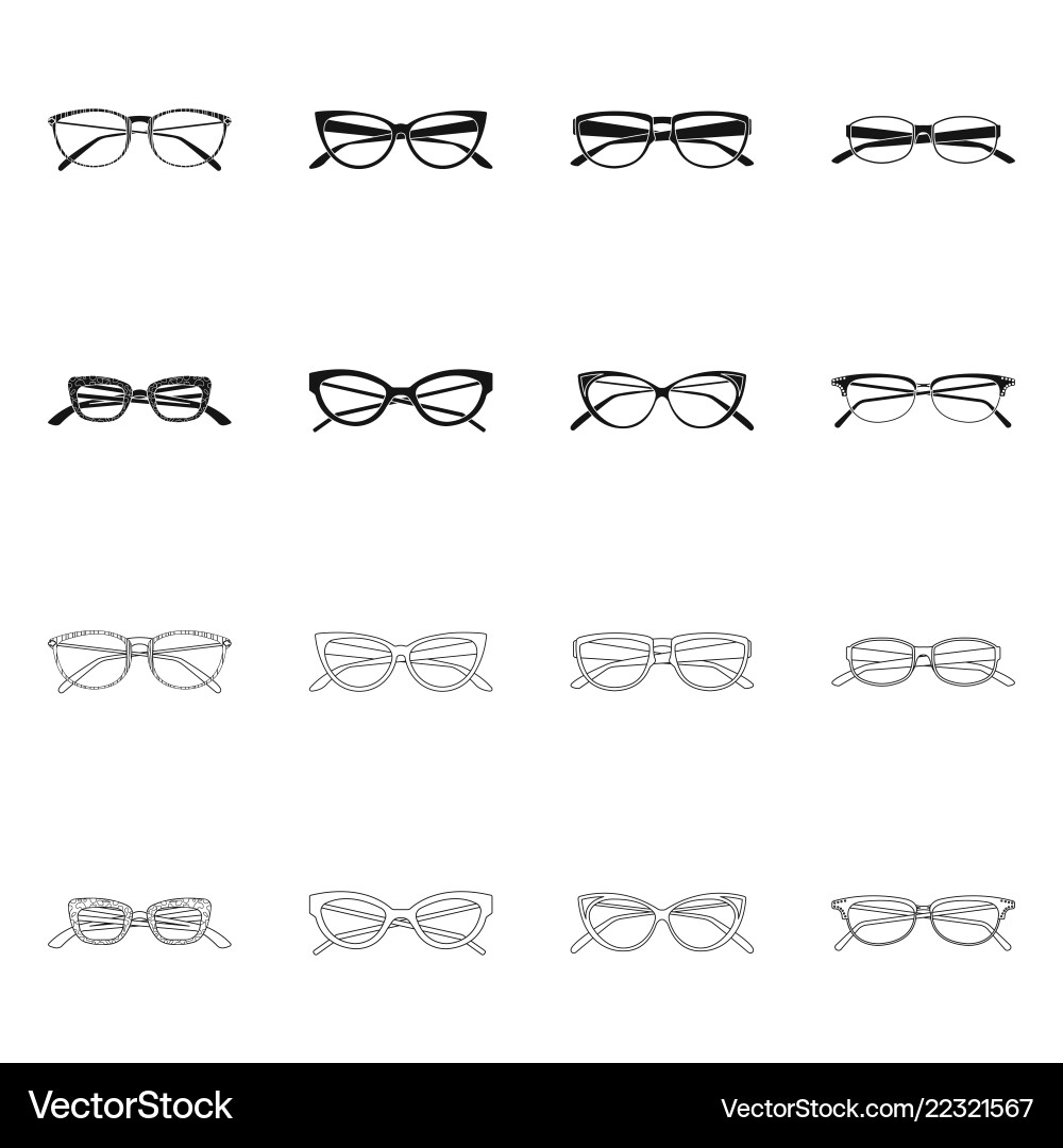 Isolated object of glasses and frame icon vector image