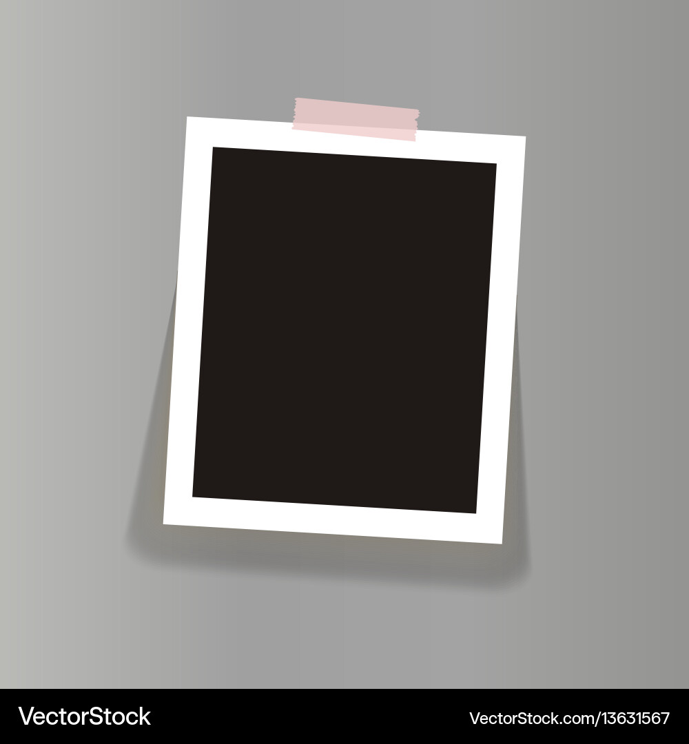 Isolated realistic empty photo frame mockup Isolated realistic empty photo frame mockup vector image