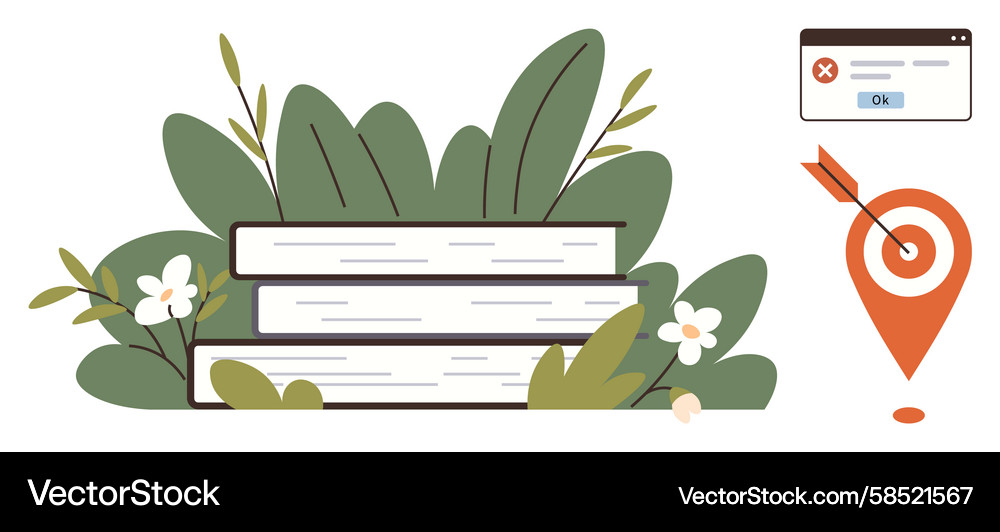 Knowledge Navigation Error Vector Image
