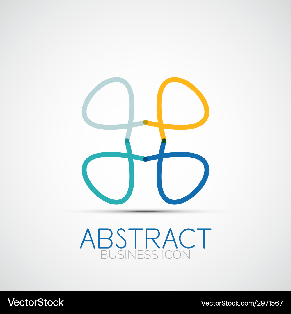 Line design loop logo Vector Image