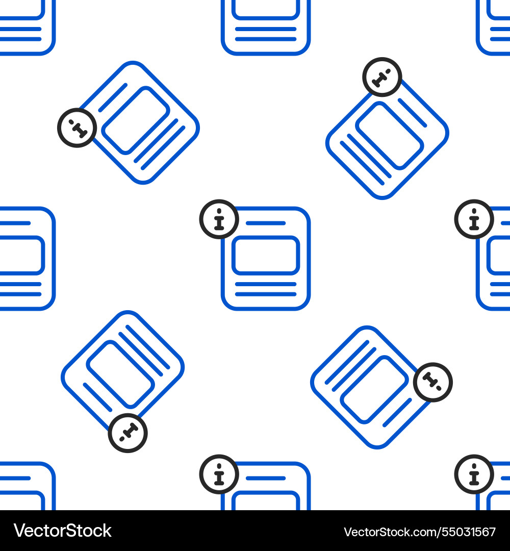 Line information icon isolated seamless pattern vector image