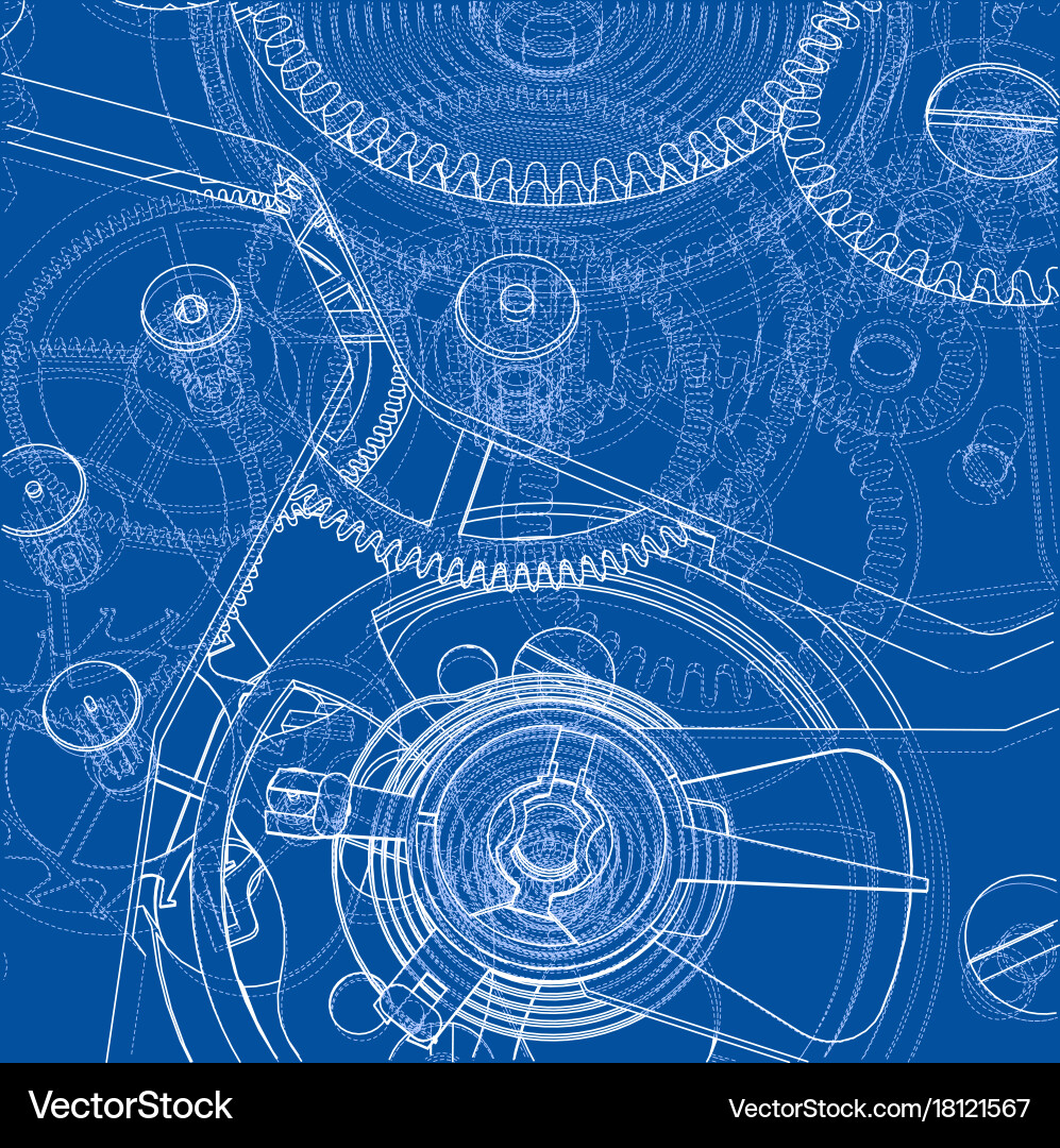 Mechanical Cogs and Gears vector image