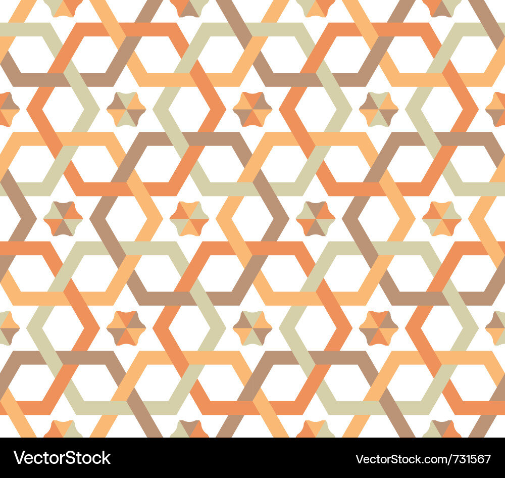 Overlapping Hexagon Pattern vector image