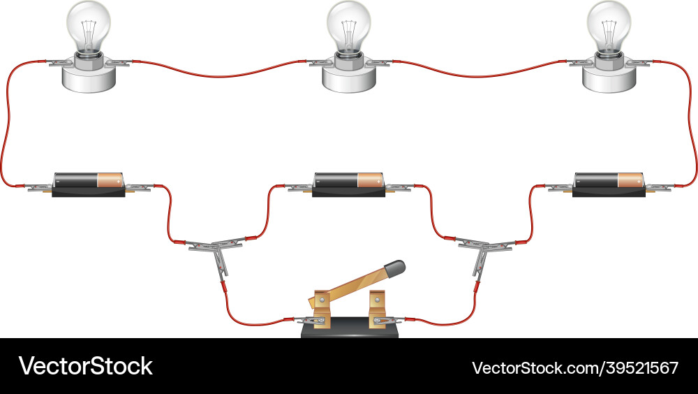 Science experiment of circuits Science experiment of circuits vector image