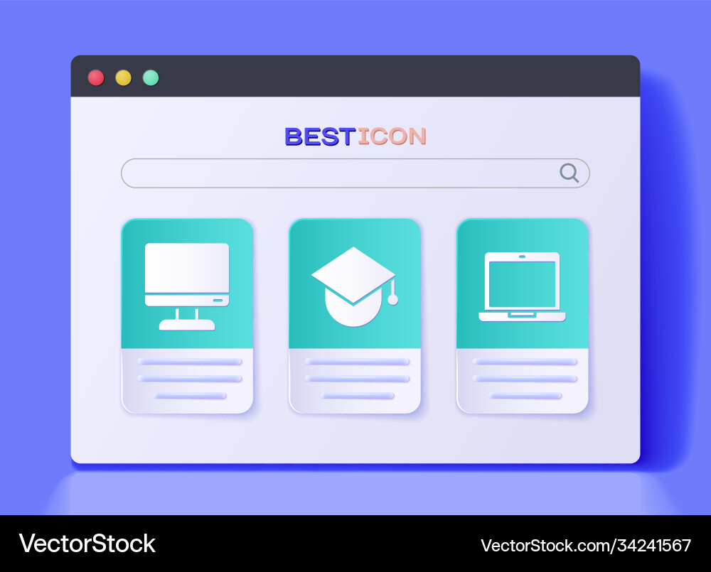 Set graduation cap on globe computer monitor Set graduation cap on globe computer monitor vector image