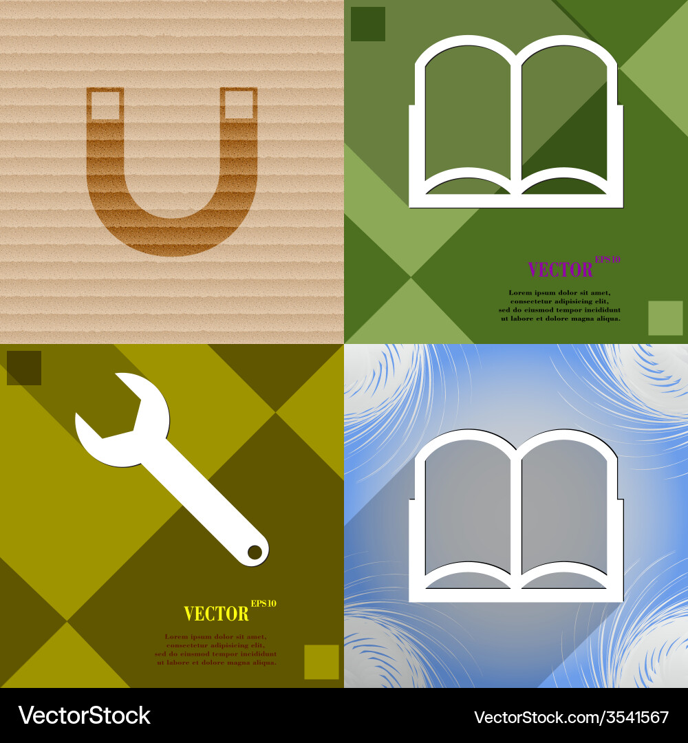 Set of abstract backgrounds with different web vector image