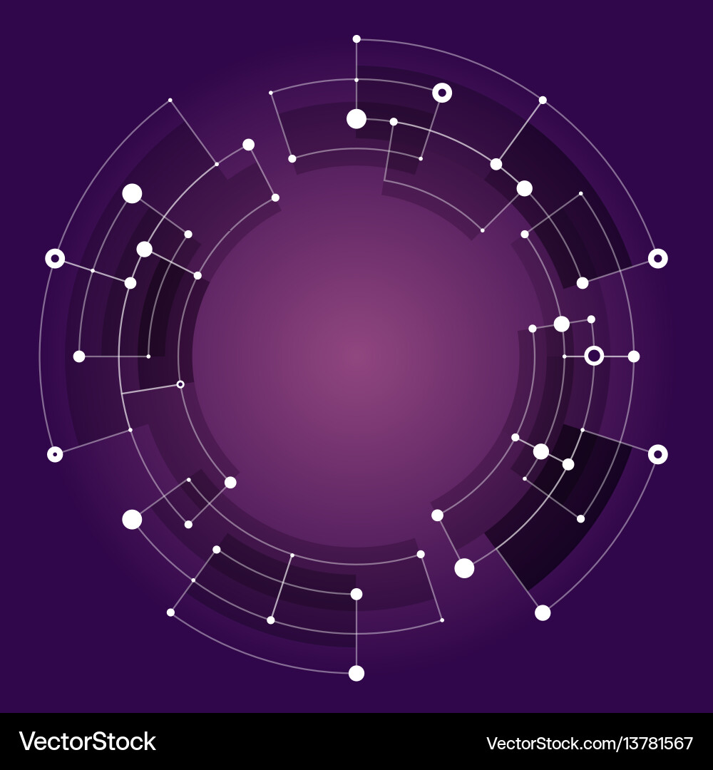 Technology Network Circles vector image