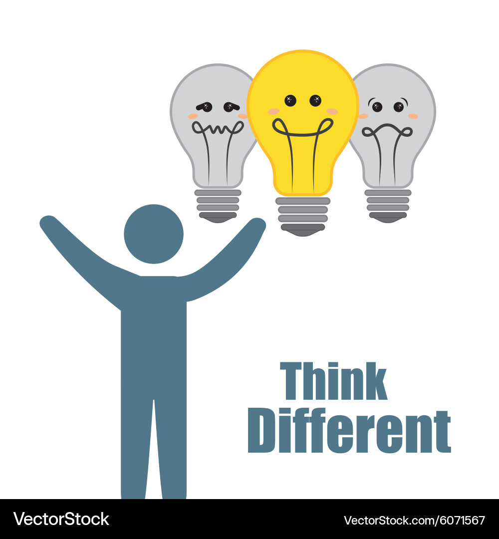 Think different design Vector Image