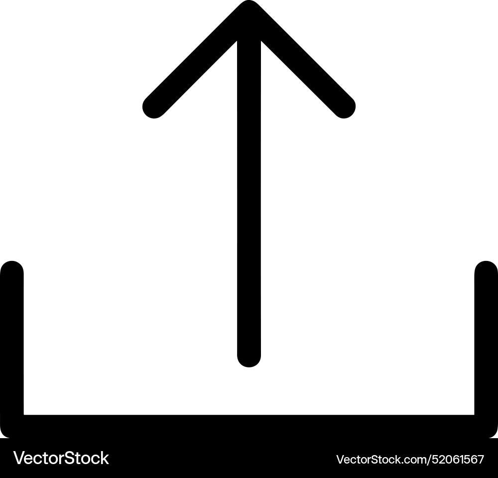Upload outline icon symbol image Vector Image