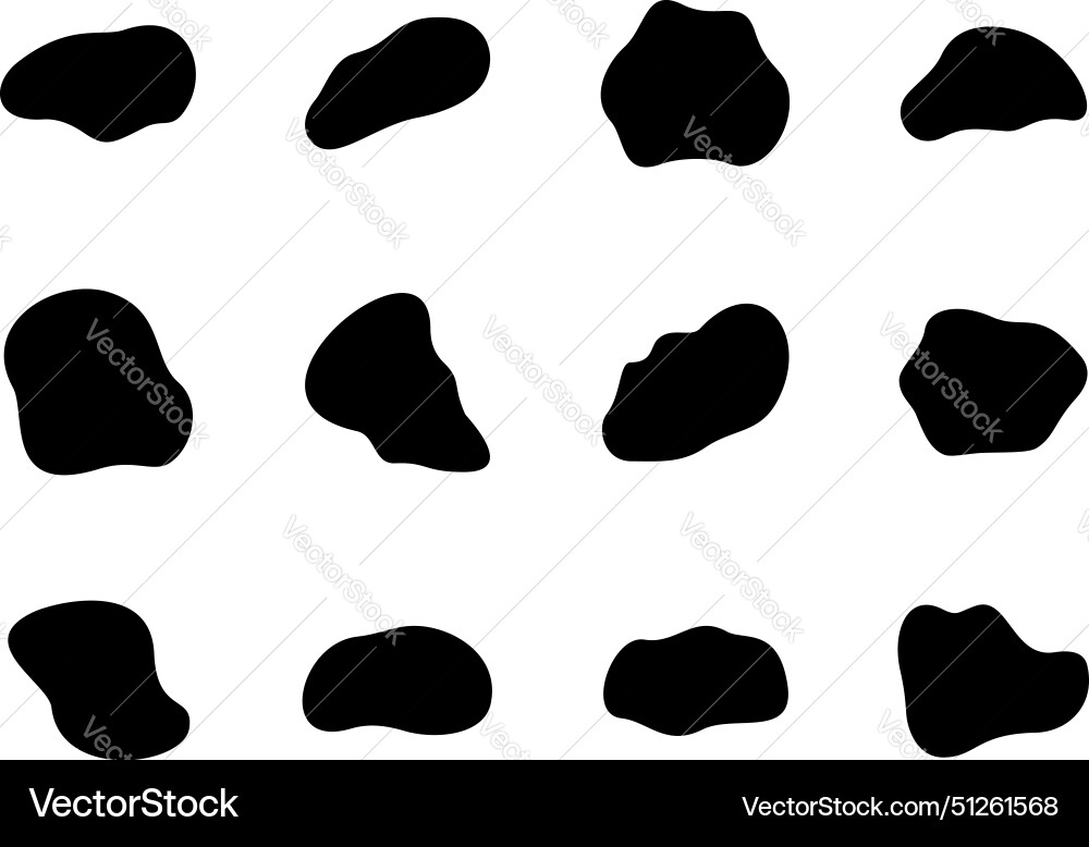 Abstract blobs liquid and fluid shape pictogram vector image