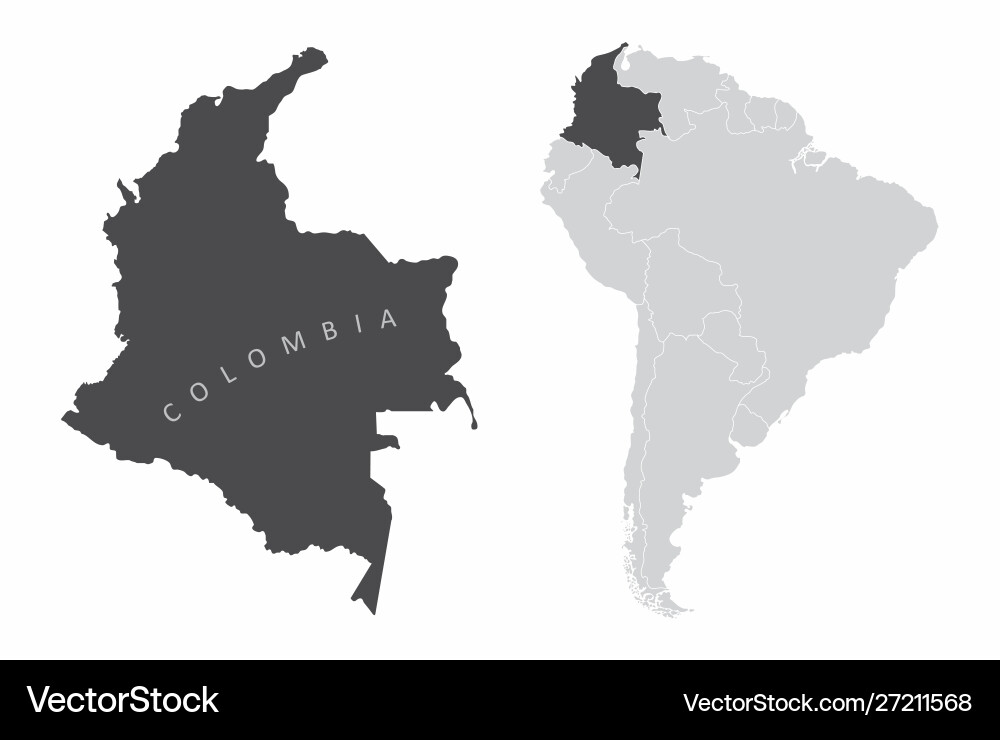Colombia south america Colombia south america vector image
