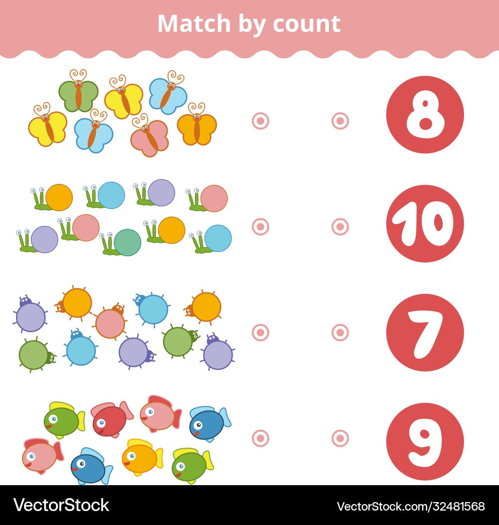 Counting game for children count animals Counting game for children count animals vector image