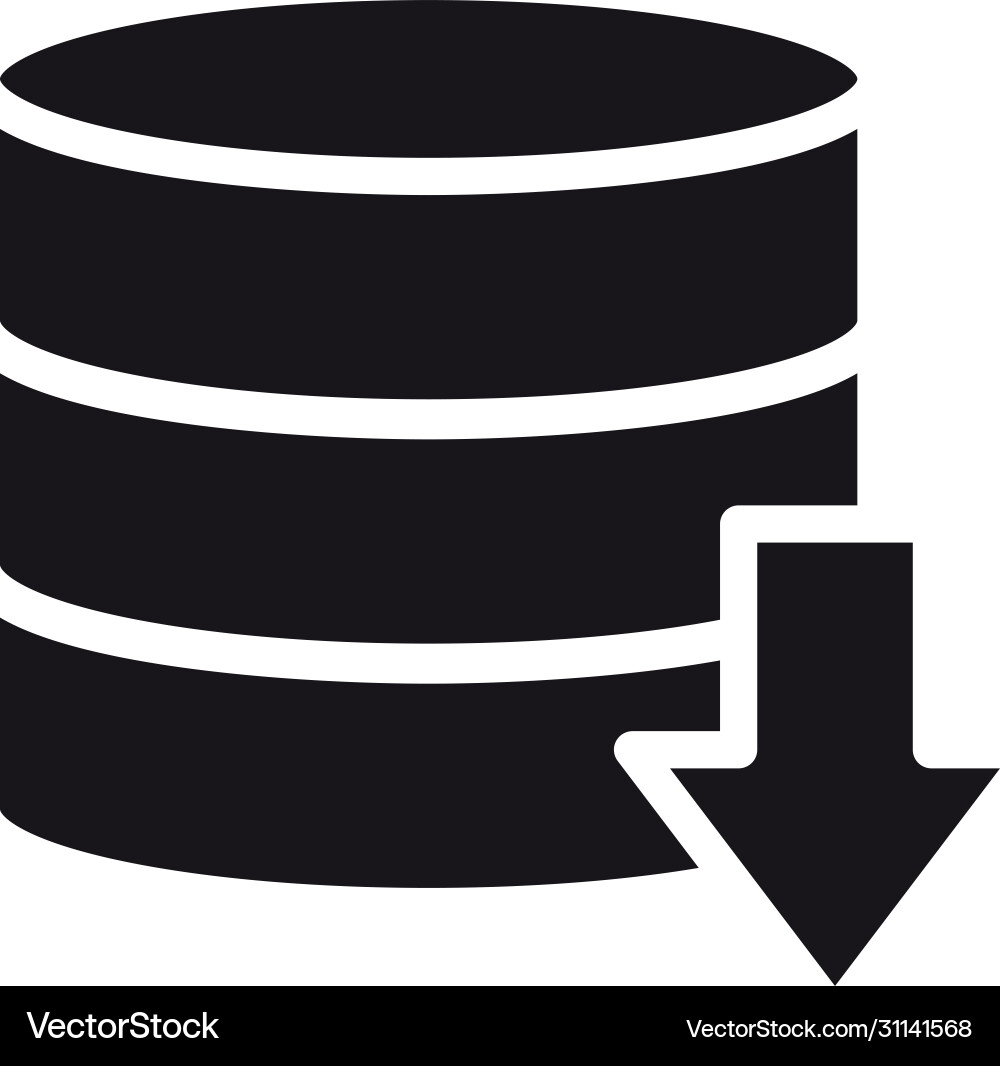 Cyber security concept data base storage vector image