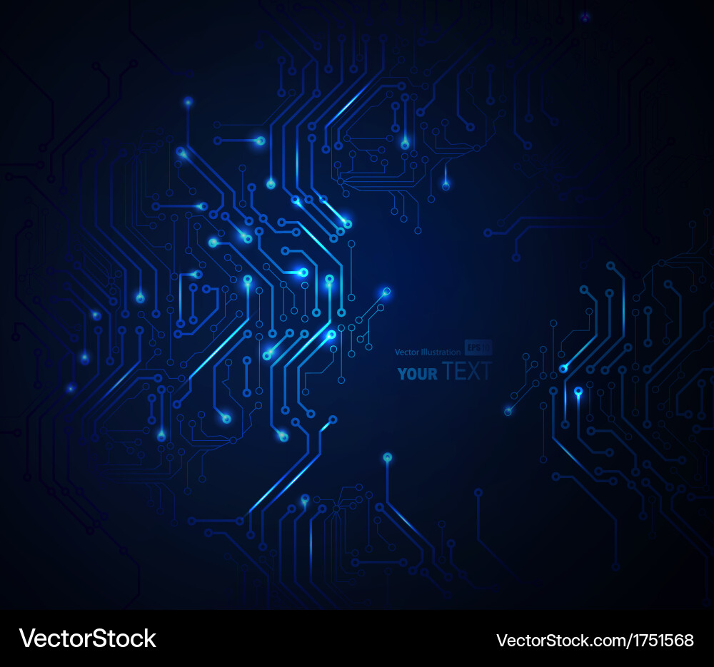 Digital Circuit Network vector image