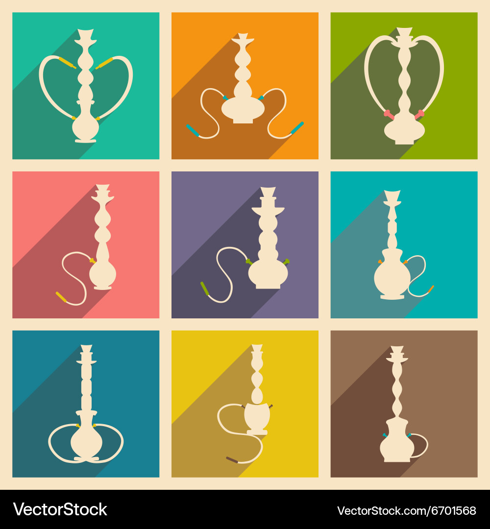 Flat with shadow concept and mobile application vector image