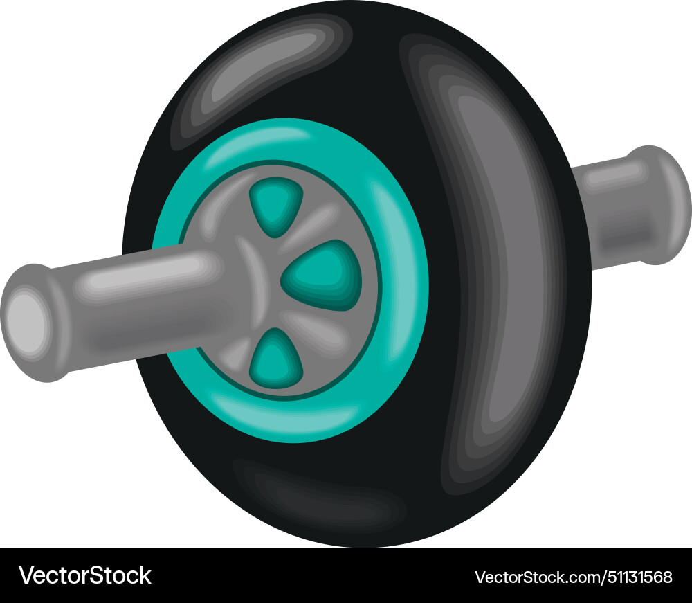 Gym equipment wheel ab Royalty Free Vector Image