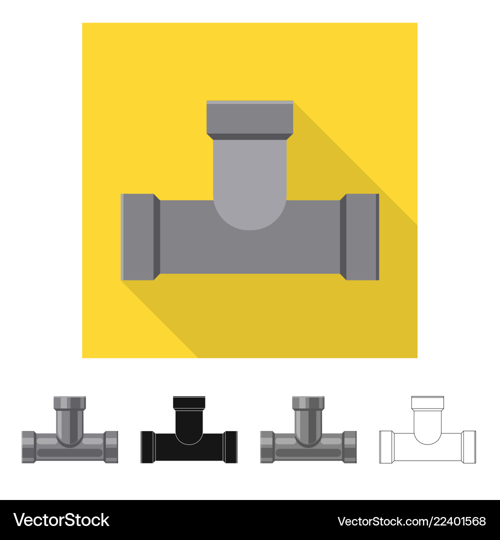 Isolated object of pipe and tube symbol set Vector Image