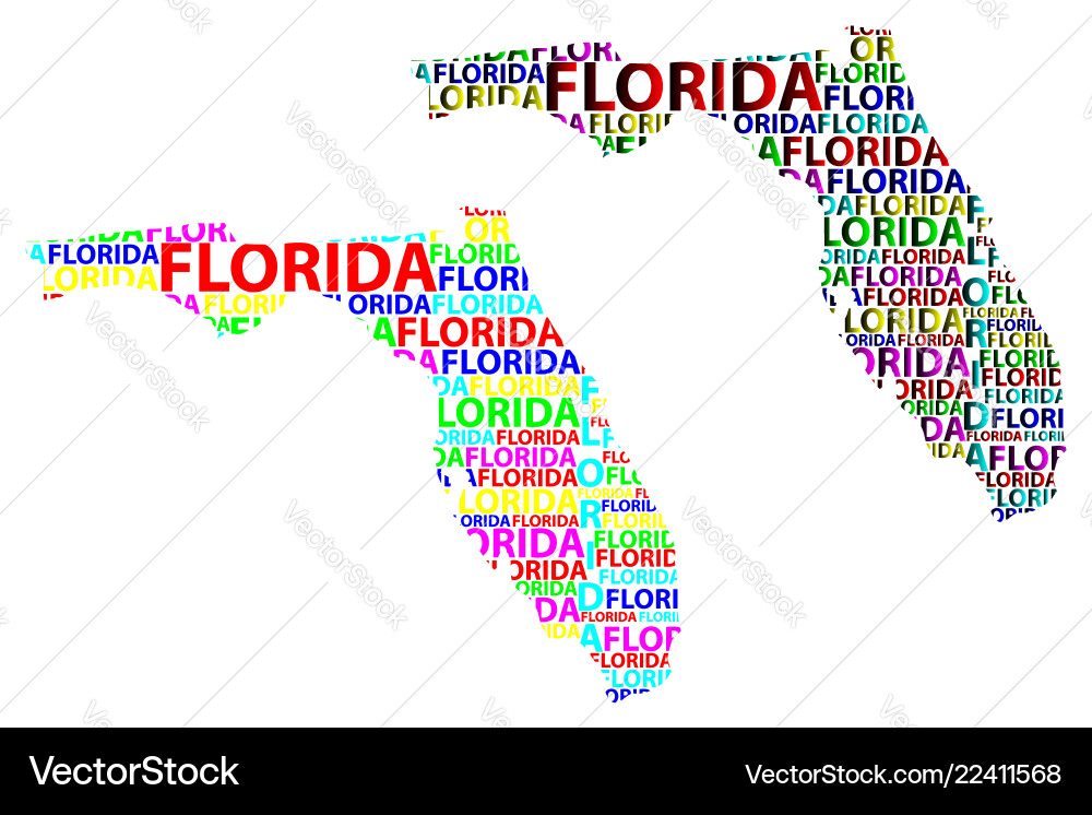 Map of florida Map of florida vector image