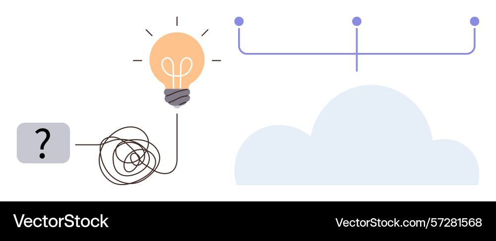 Problem-solving process concept with idea Problem-solving process concept with idea vector image