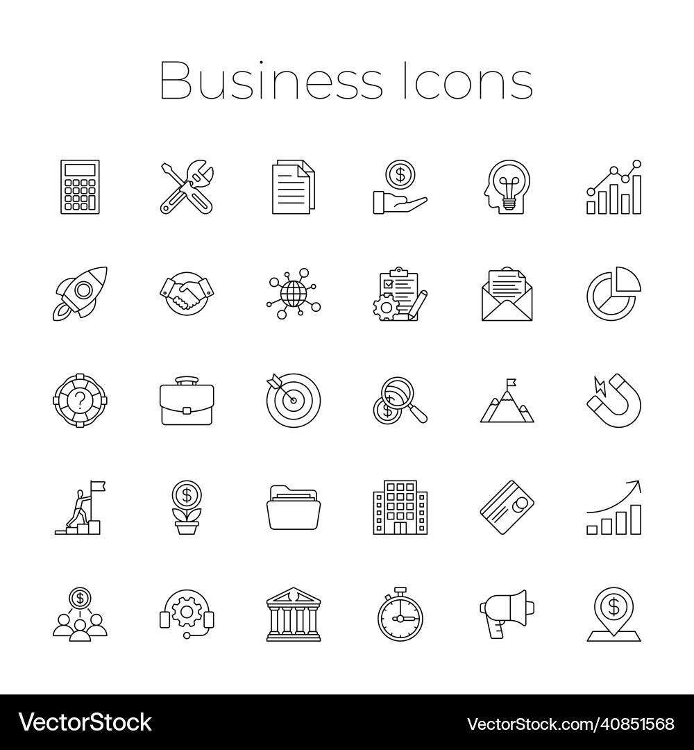Set of business icons art the simple web Set of business icons art the simple web vector image