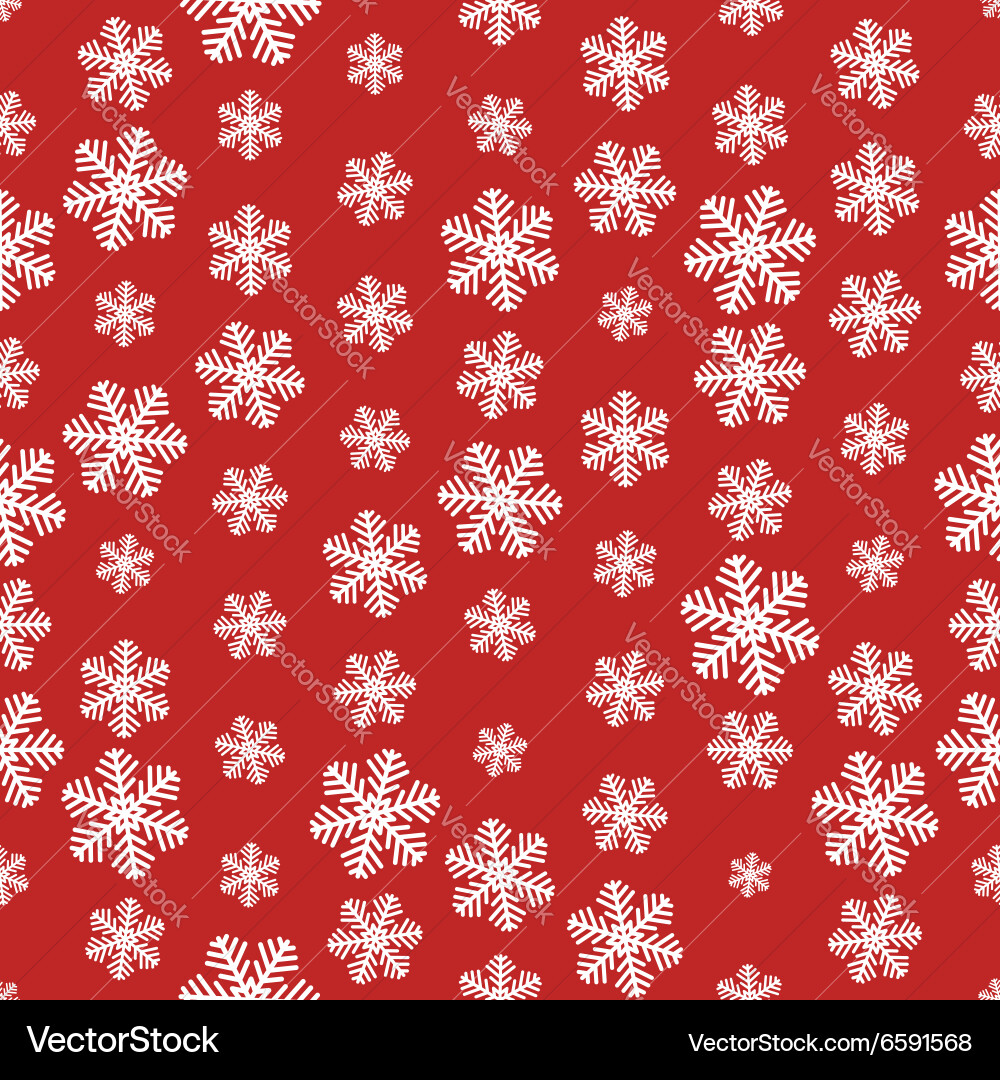 Snowflake Winter Seamless Pattern Vector Image