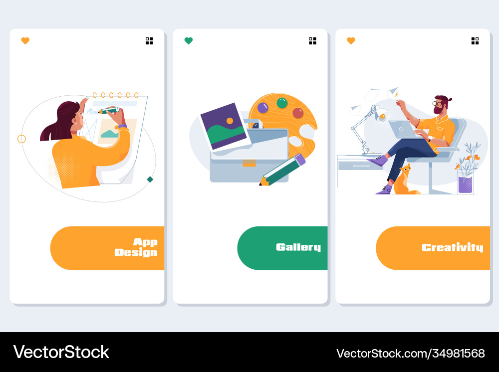 Web site onboarding screens template Web site onboarding screens template vector image