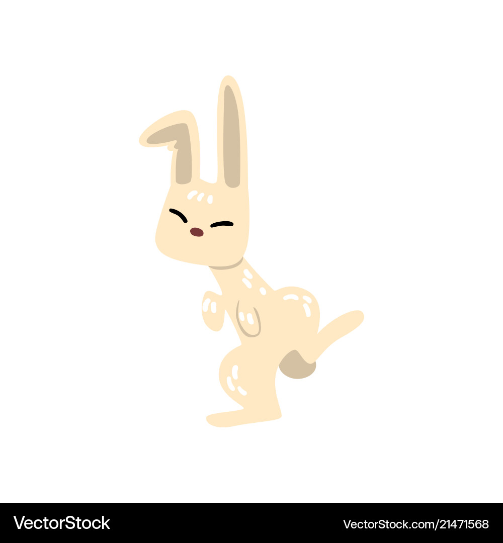 White little bunny standing on two legs cute White little bunny standing on two legs cute vector image
