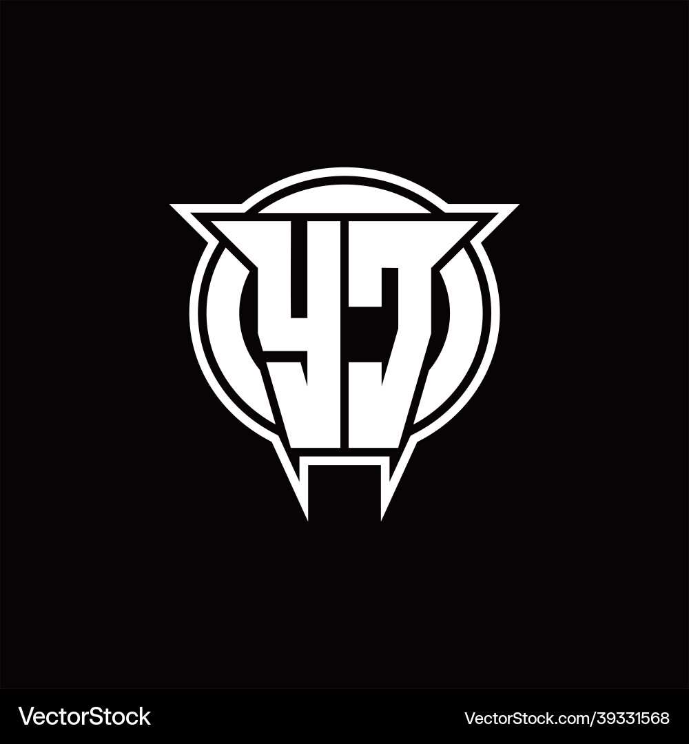 Yc logo monogram with circle rounded shape design vector image