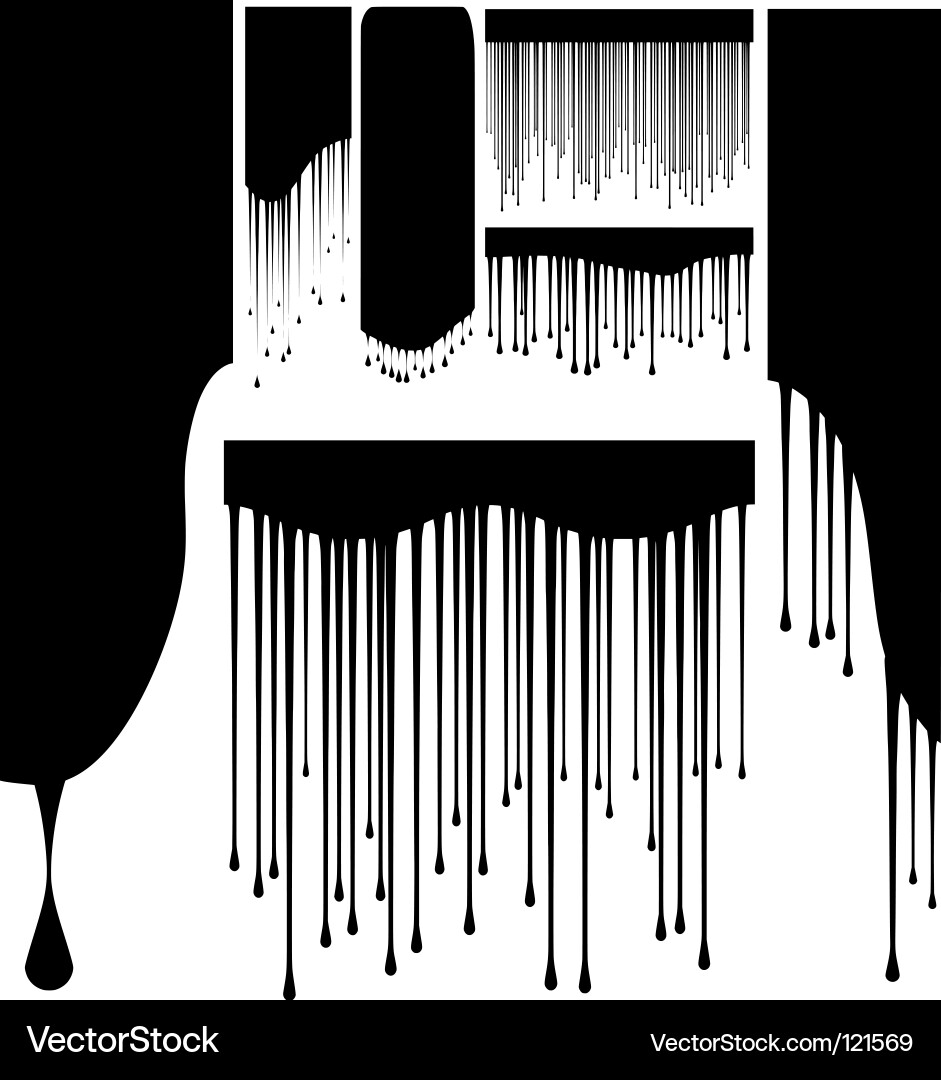 Abstract Drips and Splatters vector image