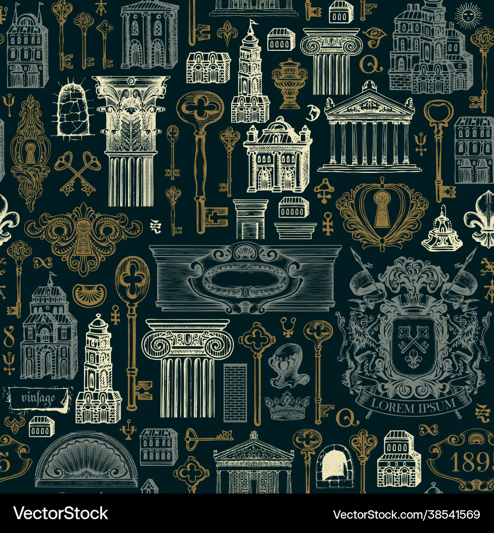 Antique Architecture Pattern vector image