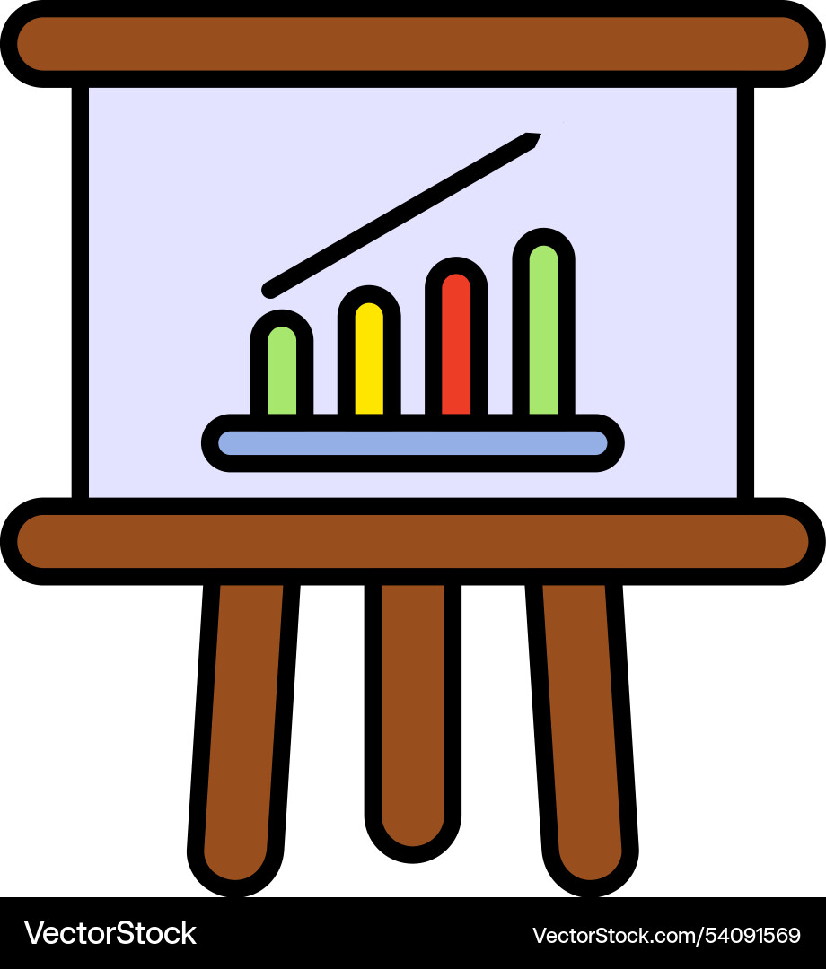 Chart line filled icon design Vector Image