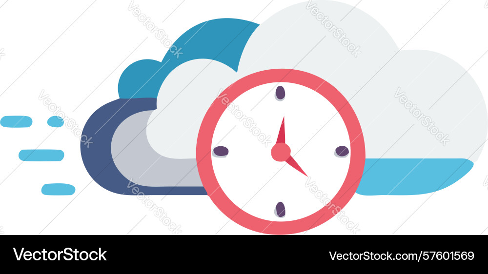Cloud computing schedule clocks within vector image