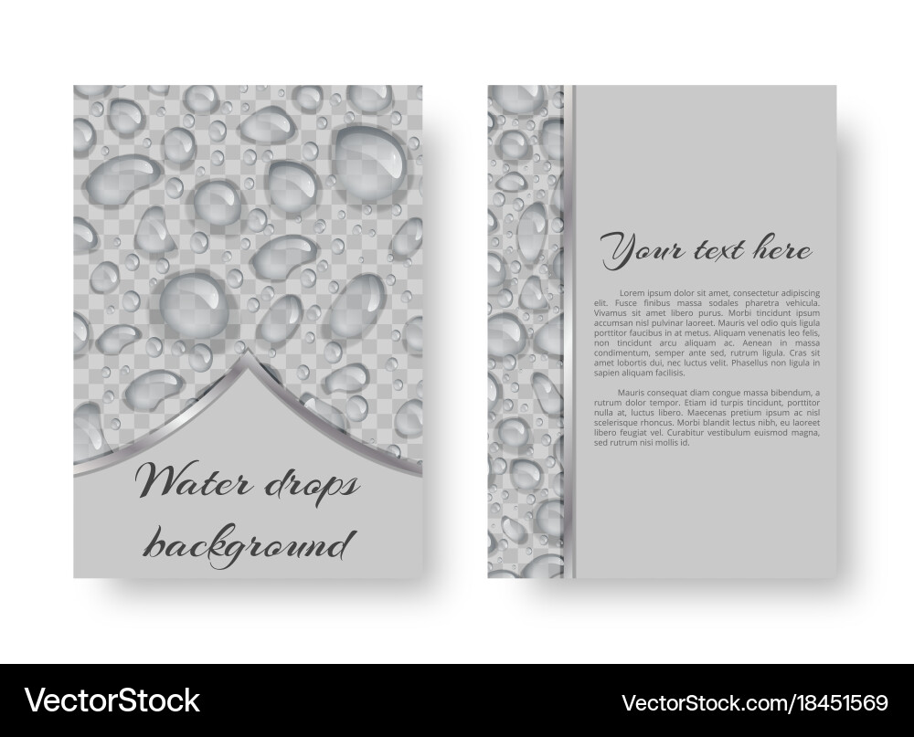 Design with rain drops vector image