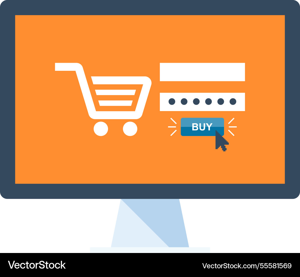 Electronic commerce flat web icon concept – Royalty-Free Vector ...