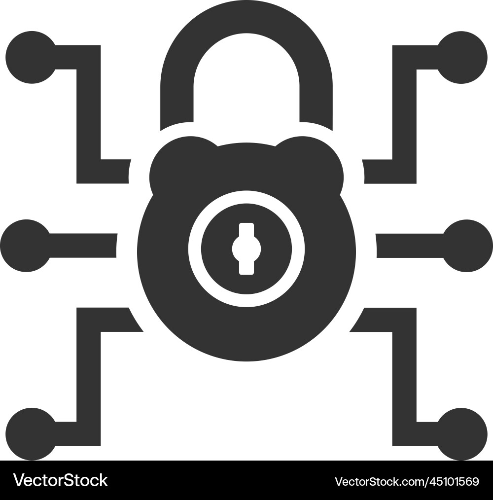Encryption security icon vector image