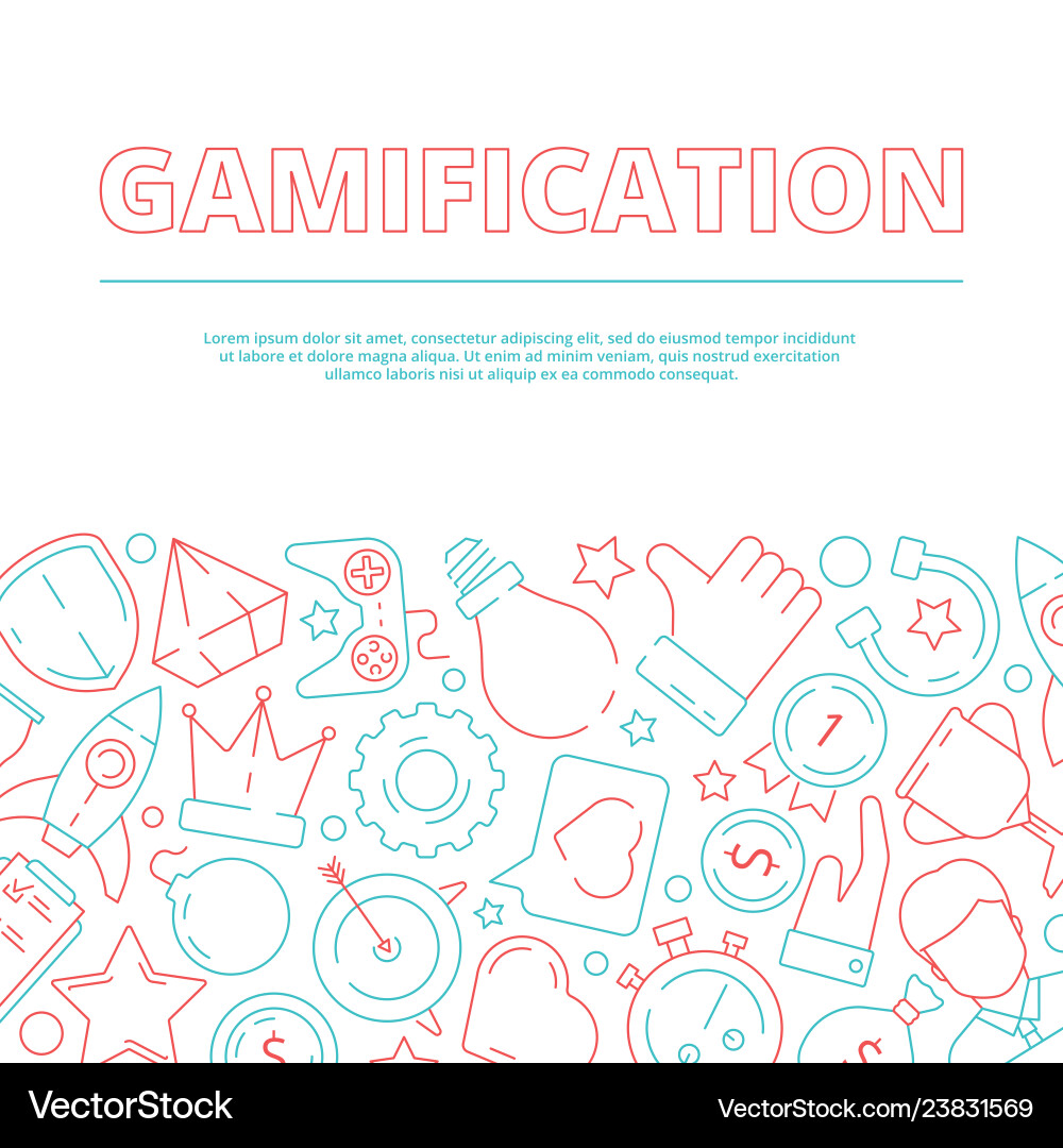 Gamification background business rules Gamification background business rules vector image