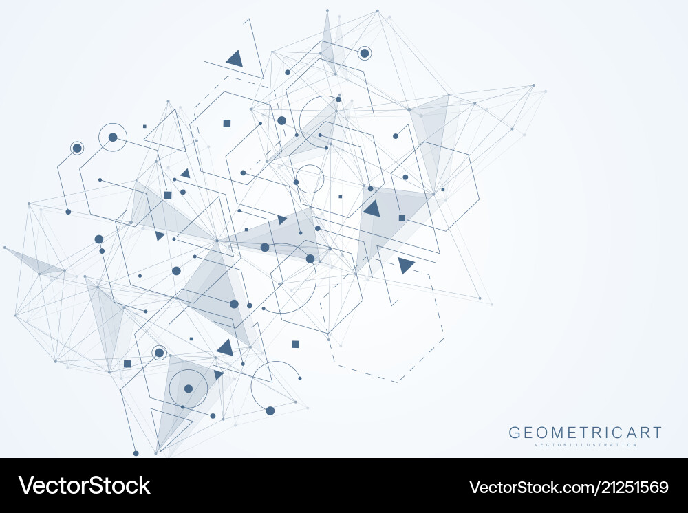 Geometric abstract background with connected line Geometric abstract background with connected line Vector Image